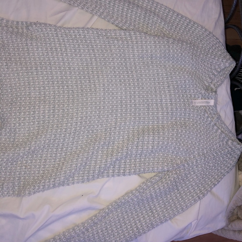 aeropostale long knit off the shoulder sweater